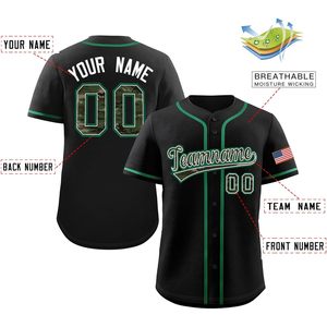 Custom Baseball Jersey Button Down Shirt Unisex Adult Personalized Name Number Moisture Wicking Sublimated Camo Design - Product Image 2