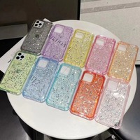 Pour Redmi A3 Note 13 PRO 13C Note 12 11 Note 10 Combo antichoc 3 en 1 paillettes Quicksand impression personnalisée couleurs Logo coque de téléphone