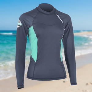 Traje de Neopreno Aropec SS-5K90W-TGY/TFB de Poliéster con Protección Solar UPF 50+, Costuras Planas, para Deportes Acuáticos y Buceo para Mujer - Product Image 3