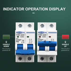 TOMZN Interruptor Automático Bipolar de CA TOB1-63 Tipo C 230/400V~ 50HZ/60HZ Mini Interruptor de Circuito 6A 10A 16A 20A 25A 32A 40A 50A 63A - Product Image 3