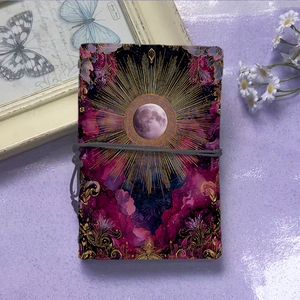 A6 notepad thích hợp cho các kịch bản cuộc gọi điện thoại văn phòng danh sách khách hàng tiềm năng và các cuộc hội thoại bán hàng với các tia vàng trăng tròn - Product Image 2