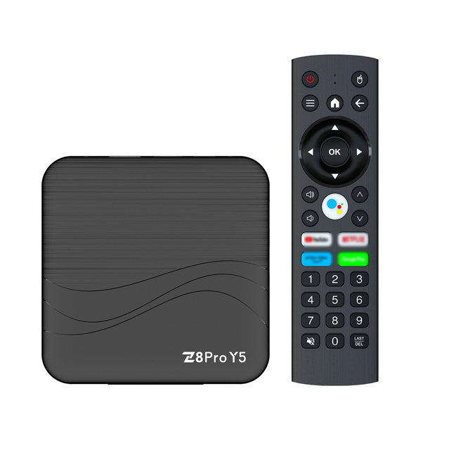 New Smart TV Box Amlogic S905Y5 Android 14 Set Top Box Z8 Pro Y5 2g 16gb with Voice Remote Control Smart Box Z8pro