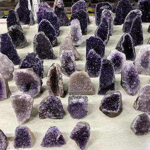 Venta al por mayor <span class=keywords><strong>natural</strong></span> Brasil <span class=keywords><strong>Uruguay</strong></span> roca amatista racimo cristal artesanía amatista cruda geoda - Product Image 5