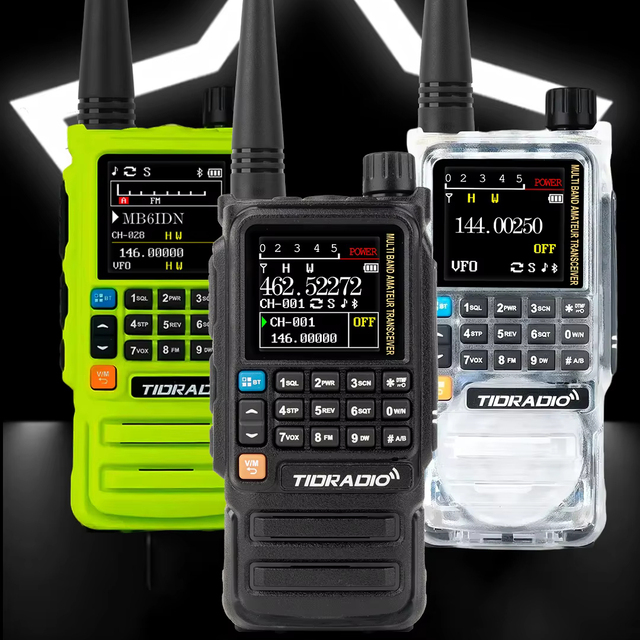 TIDRADIO TD-H3 Plus VHF/UHF Long Range Walkie Talkie Upgraded BT Features Air Band Wireless Programming Multilingual Radio