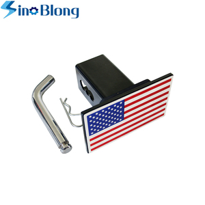 <span class=keywords><strong>Crochet</strong></span> de remorquage de voiture avec drapeau américain Bouchon anti-poussière 2In Heavy Metal Anti-Theft Trailer Hitch Lock with 2 Keys - Product Image 5