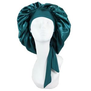Night Sleep Bonnet Satin Silk Double Layer Adjustable Tie Band for Curly Wavy Natural Hair Ladies Wholesale Bulk Stock - Product Image 6