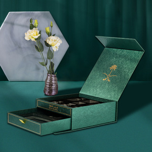 Custom Logo Luxury Black white blue Cardboard Magnetic Folding Gift Box with Ribbon Paper Rigid Small Gift Box Packaging