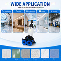 Mesin Pencuci Lantai Komersial Mini W430 - Baterai Lithium Desain Lipat All-in-One Cuci/Sapu/Sedot untuk Pusat Perbelanjaan