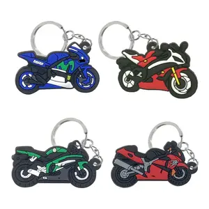 Özel sevimli motosiklet şekli yumuşak dokunmatik PVC 2D/3D araba logosu özel anahtarlık kauçuk PVC anahtarlık özel Logo plastik anahtarlık