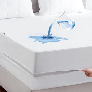 Protège-<span class=keywords><strong>matelas</strong></span> hypoallergénique en coton doux avec fermeture éclair, 6 tailles, imperméable, anti-moisissure, anti-acariens et anti-insectes pour la maison et l'hôtel - Product Image 4