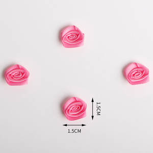 15*15mm iç çamaşırı Mini saten kurdele yay el yapımı kurdele gül - Product Image 2