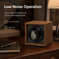 Boîte à remontoir automatique pour montre, rotateur de montre en bois avec moteur silencieux, pour montres pour hommes