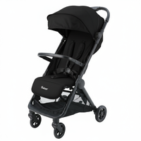 Poussette Bébé Pliante Automatique en Aluminium Léger avec Tissu Polyester, Certifiée 22KG, Chariot Pliable pour Enfants de 3 Ans, Guangdong