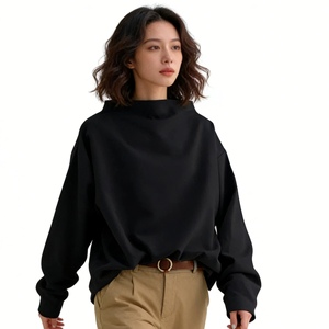 Nouveau sweat-shirt décontracté pour femme, pull à col haut, sweat-shirt oversize tendance - Product Image 1