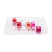 Transparent 6 pièces Macaron blisters plateau clair macarons en plastique de qualité alimentaire couvercle séparé boîte d'emballage