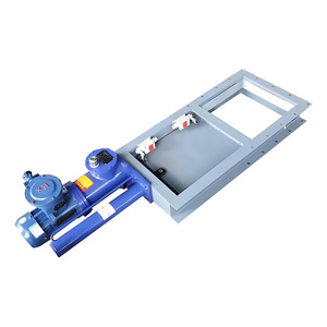 Válvula de Compuerta Deslizante Electrohidráulica DN200 DN300 de Acero al Carbono para Descarga y Cierre de Colectores de Polvo - Product Image 1