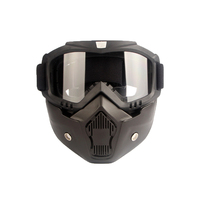 Casque intégral avec lunettes de cyclisme, lunettes tactiques de motocross pour les sports de plein air, personnalisable