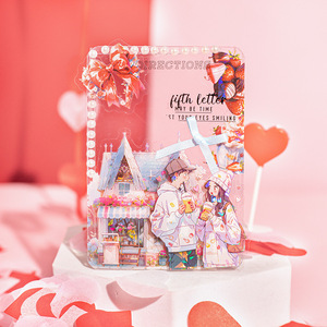 15 feuilles/paquet coquille lumière PET autocollant Pack romantique Confessions série saint valentin thème matériaux décoration 6 - Product Image 1