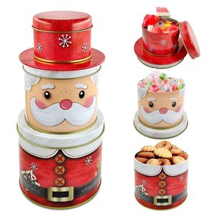 Boîte en métal personnalisée en forme de Noël pour chocolats, biscuits et bonbons, empilable - Product Image 1