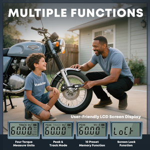 3/8 mô-men xoắn cờ lê kỹ thuật số inch pound mô-men xoắn cờ lê với buzzer LED flash theo dõi chế độ mô-men xoắn cờ lê kỹ thuật số cho xe đạp Moto tự động - Product Image 3