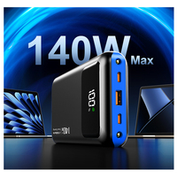 Nouvelle batterie externe bidirectionnelle pour ordinateur portable 140w 27000mah 130watt 20V Charge rapide Chargeur portable Téléphone Pd 25000mah Batterie externe pour ordinateur portable