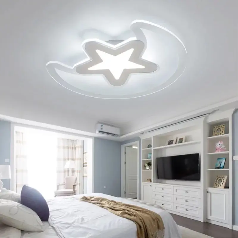 Children 's room LED ultra-thin acrylic ceiling light stars moon lamp