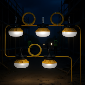 Guirlandes lumineuses de chantier connectables, étanches, 50 pieds, 50W, 5000LM, IP65, LED, pour utilisation en extérieur sur chantier - Product Image 2