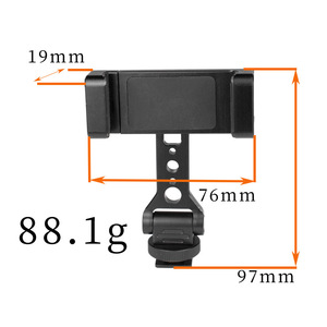 Aluminium Alloy Rotatable Phone <b>Clamp</b> With Dual Cold Shoe Mount For Camera Gaming Monitor Mounting - Product Image 5