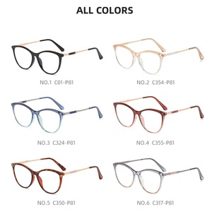 Compre 1 Obtenga 1 ojo de gato TR90 603 vuelos gafas en línea personalización astigmatismo 0 ~ 200 anteojos ópticos - Product Image 4