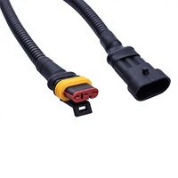 Kabel Konektor Otomotif Tahan Air 2-Pin, Pasangan Male & Female, Rakitan Kabel Steker Tertutup 2 Arah 12V untuk Sepeda Motor, Perahu