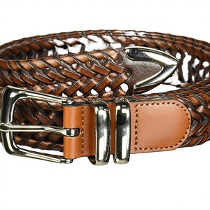 Cinturón Trenzado de Cuero Vacuno Casual para Hombre, con Hebilla de Acero, 3.4 cm de Ancho, Hebilla de Alta Calidad y Duradera - Product Image 3