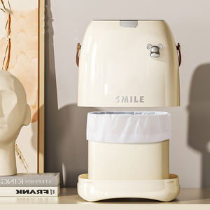 Recipiente de bocadillos de escritorio de plástico de 4L de nuevo diseño con tapa Cubo de basura lindo para almacenamiento de cocina - Product Image 2