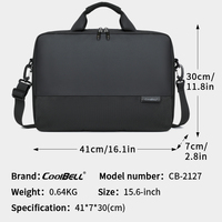 CoolBELL Factory – Sacoche d'ordinateur portable 15 pouces personnalisable avec logo pour homme, mallette d'affaires étanche, housse de protection portable pour ordinateur portable