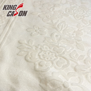Kingcason Guarented qualità Premium a maglia di lusso Anti-pillola OEKO-TEX certificata intaglio tessuto in pile di flanella per indumenti - Product Image 5