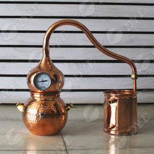 DYE 2L Mikro-Destillieranlage für Schwarzgebrannten, Pot-Still-Destillationsapparatur, Kupfer-Alambic mit Zwiebelhelm, Destillierkolben für Whisky- und Weinherstellung - Product Image 3