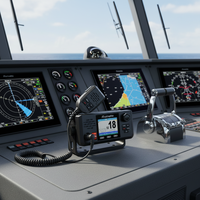 Radio VHF Kelautan Profesional Marinelite 25W Radio VHF Layar Sentuh untuk Kapal Radio GMDSS dengan DSC