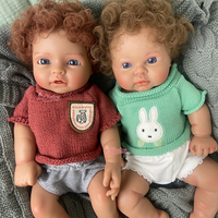 Poupée Reborn en Silicone de 12 Pouces, Aspect Nouveau-né Réaliste, Peau Foncée, Cheveux Implantés à la Main, Poupée Bébé de Collection Souvenir