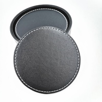 Ensemble de sous-verres en cuir de haute qualité pour cadeaux d'affaires, tapis de table basse, sous-verres pour tasses