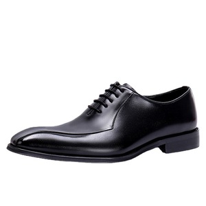 Chaussures Richelieu en cuir véritable de haute qualité pour hommes, style décontracté et professionnel, à lacets, nouvelle collection britannique, bout pointu, pour marié, toutes saisons 2025 - Product Image 5