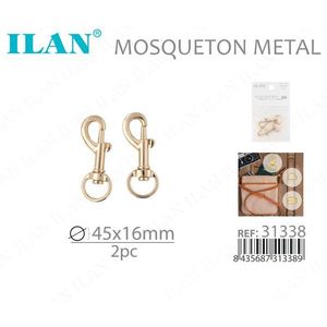 Ilan Metal 45x16mm 2 pezzi per borse e accessori - Product Image 3