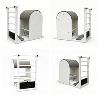 Baril d'escalade Pilates en bois de caoutchouc peint K06 avec revêtement en cuir PU ou en microfibre en option pour l'entraînement en studio et le fitness OEM
