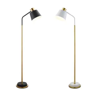 Nuovo Design In Metallo Bianco e Nero paralume Indoor Lampada Da Terra Moderna Per La Casa