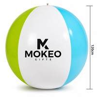 Ballon de plage gonflable géant avec logo personnalisé, PVC épaissi écologique, couleurs mélangées, pour événements promotionnels en plein air