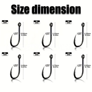 เบ็ดตก<span class=keywords><strong>ปลา</strong></span>เหล็กกล้าคาร์บอนสูงแบบกึ่งโค้งพร้อมเงี่ยงเบอร์ 2 #   4 #   6 #   8 #   10 #   12 #   อุปกรณ์ตกปลาคาร์พครูเชียนแบบขายส่ง - Product Image 5