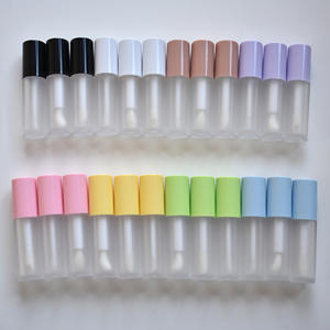 Tube de gloss à lèvres rond transparent vide de 6 ml avec logo personnalisé, grand pinceau, emballage cosmétique en plastique pour rouge à lèvres liquide - Product Image 2