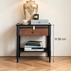 Midcentury Antique Modern Luxury Solid Wood Nightstand & <b>Side</b> <b>Table</b> <b>Drawer</b>-Eco-Friendly Bedroom Living Room Furniture - Product Image 3