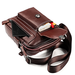 <span class=keywords><strong>Borsa</strong></span> da viaggio <span class=keywords><strong>di</strong></span> affari <span class=keywords><strong>di</strong></span> disegno <span class=keywords><strong>di</strong></span> lusso a buon mercato mens dell'annata piccola croce corpo <span class=keywords><strong>di</strong></span> cuoio reale retro piccolo messenger bag per l'uomo - Product Image 5
