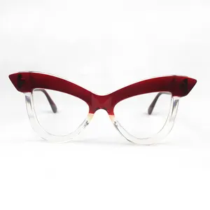 2024 Mode Cat Bril Montuur Groothandel Smart Stijlvolle Vlinder Brillen Populaire Plastic Brillen Monturen Voor Dames