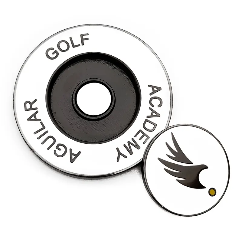 Logam Kustom Label Golf dan Besi Label Golf Tantangan Koin Magnet Bola Penanda Bola Golf Logam Bola Koin Mark