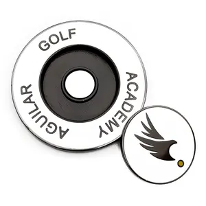 Etiqueta de Golf de Metal personalizada, placa de Golf de hierro, imán de moneda, marcador de bola de golf, marca de monedas